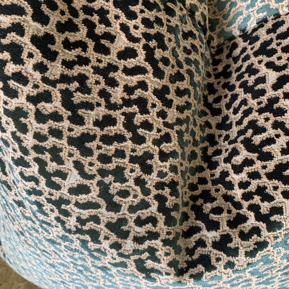 Set of 2 Leopard Print Throw Pillows velour‎ printed textured velvet down insert - Picture 4 of 13